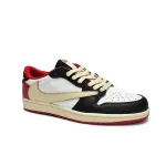  Air Jordan 1 Low Fragment Design x Travis Scott Black White Red DM7866-166 