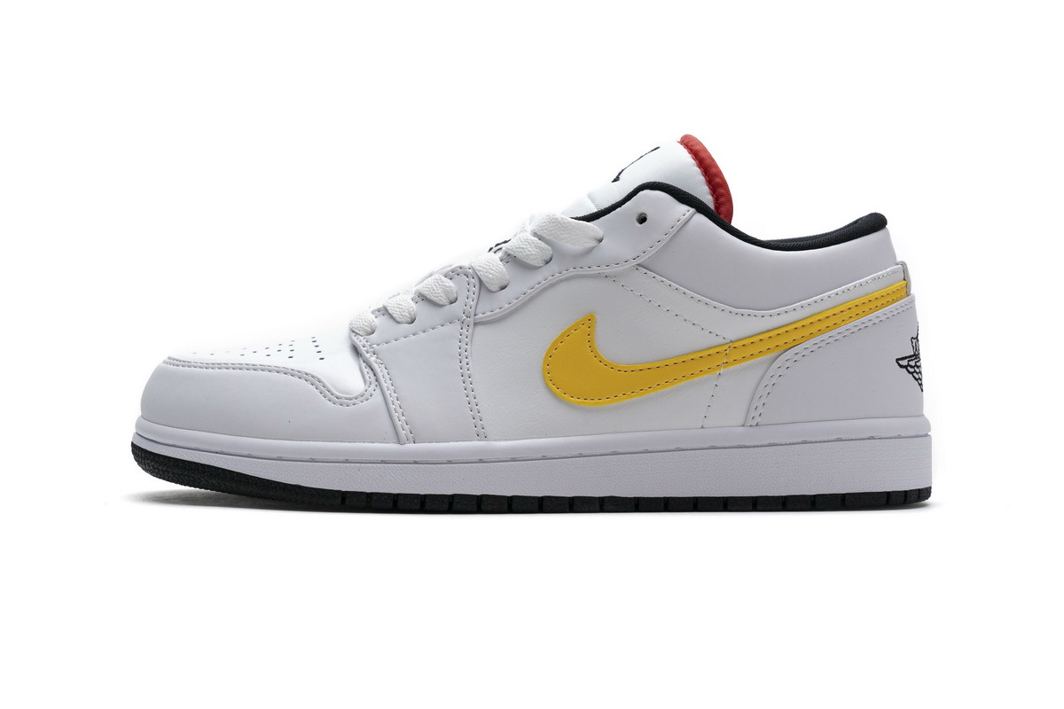 Bstsneaker- Air Jordan 1 Low White Multi-Color CW7009-100 