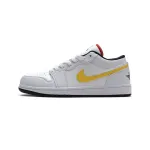 Bstsneaker- Air Jordan 1 Low White Multi-Color CW7009-100 