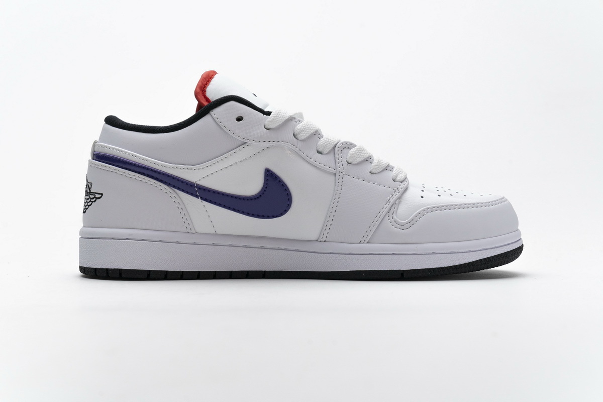 Bstsneaker- Air Jordan 1 Low White Multi-Color CW7009-100 