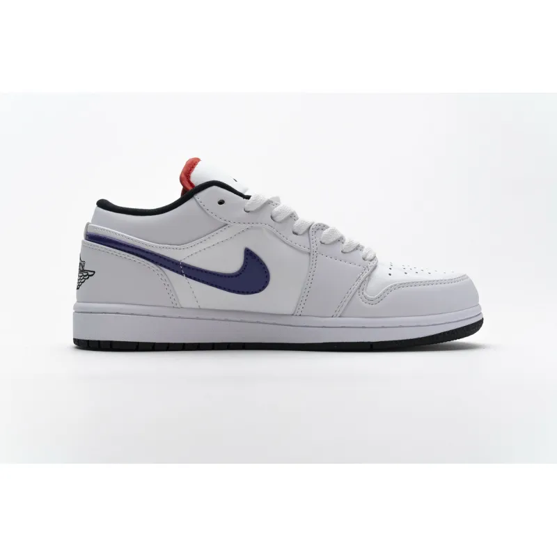 Bstsneaker- Air Jordan 1 Low White Multi-Color CW7009-100 