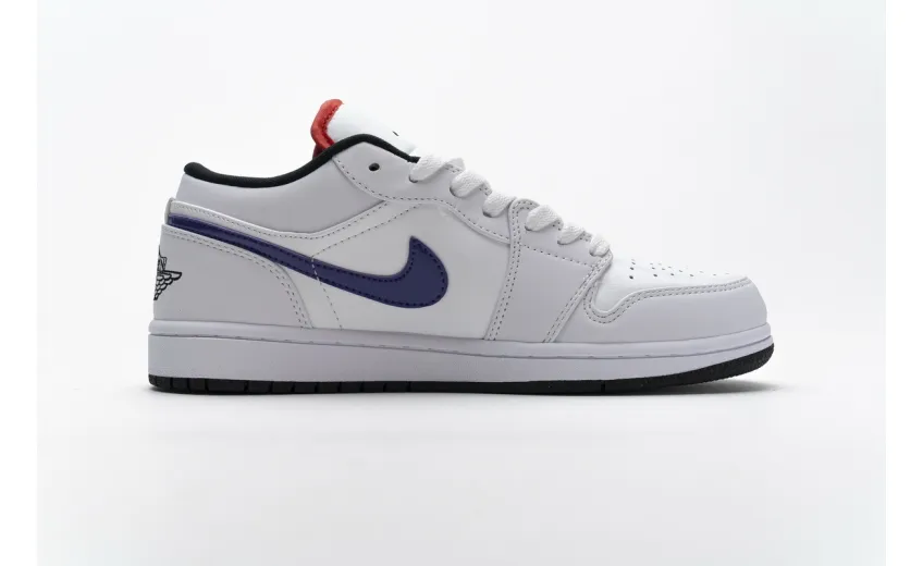 Bstsneaker- Air Jordan 1 Low White Multi-Color CW7009-100 