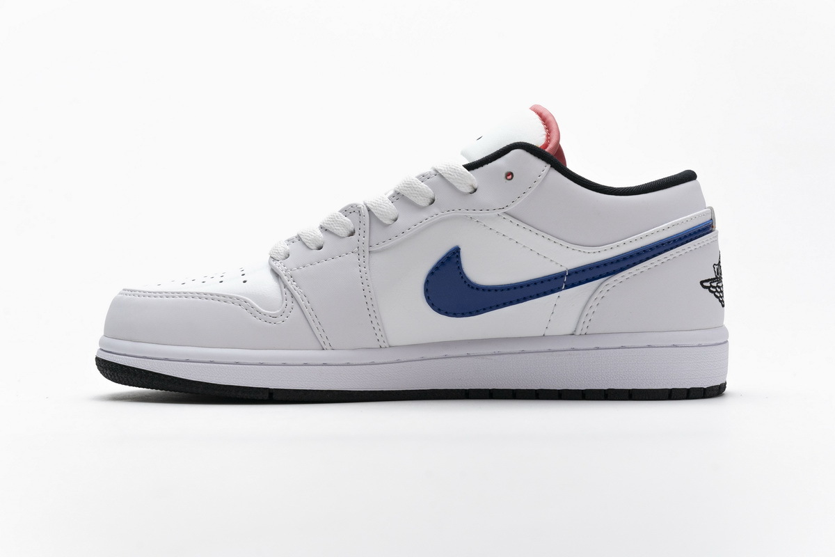 Bstsneaker- Air Jordan 1 Low White Multi-Color CW7009-100 