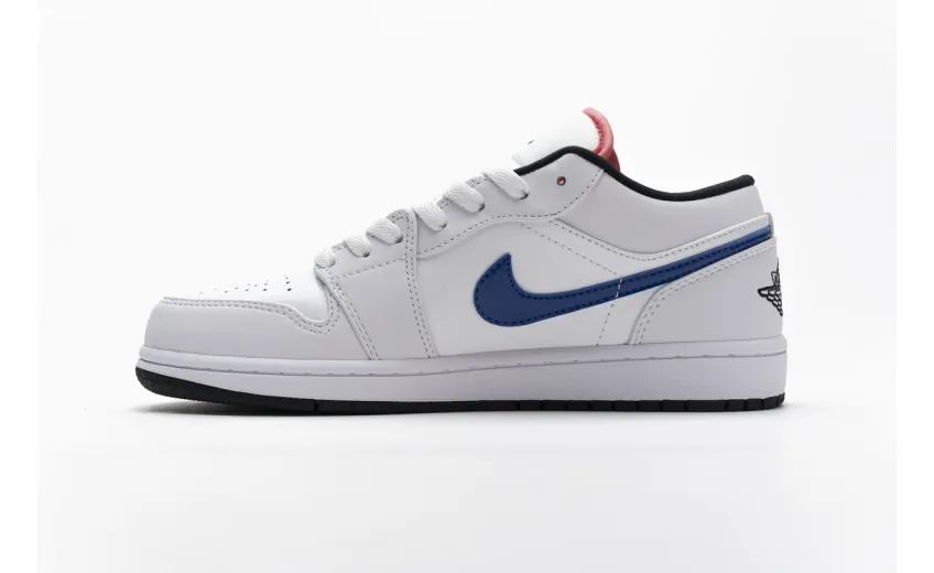 Bstsneaker- Air Jordan 1 Low White Multi-Color CW7009-100 