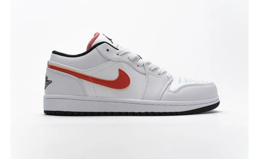 Bstsneaker- Air Jordan 1 Low White Multi-Color CW7009-100 