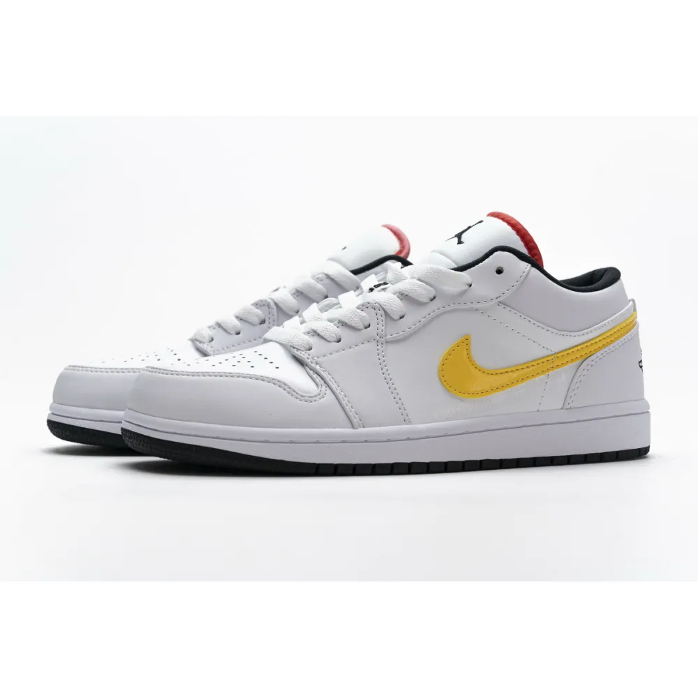 Bstsneaker- Air Jordan 1 Low White Multi-Color CW7009-100 
