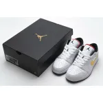 Bstsneaker- Air Jordan 1 Low White Multi-Color CW7009-100 