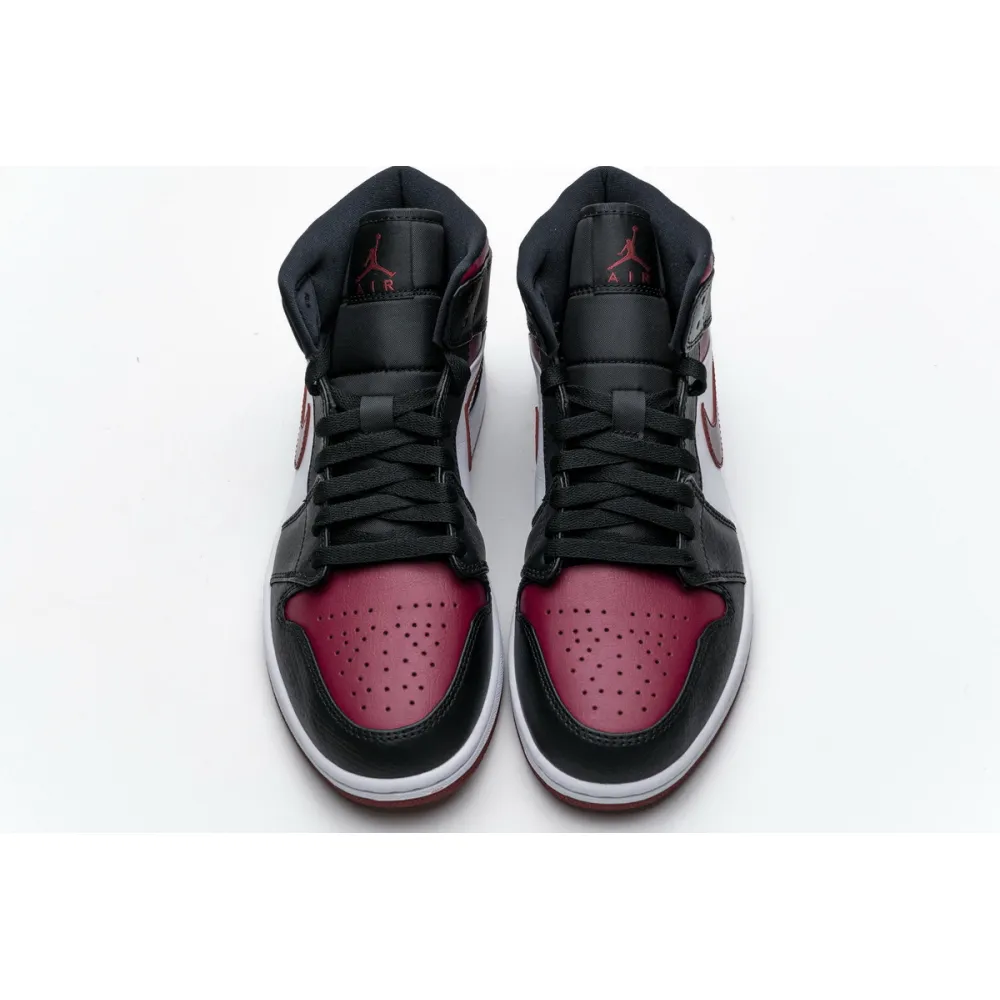 Bstsneaker- Air Jordan 1 Mid Bred Toe 554724-066  