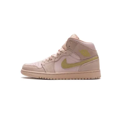  Air Jordan 1 Mid Coral Gold 852542-600  01