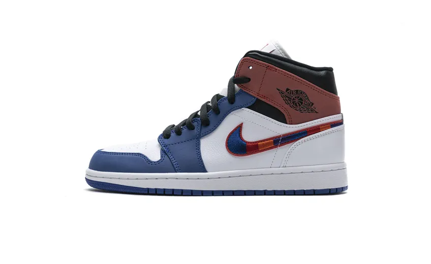 Bstsneaker- Air Jordan 1 Mid Multi-Color Swoosh 852542-146 