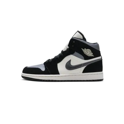  Air Jordan 1 Mid Satin Grey Toe 852542-011   01