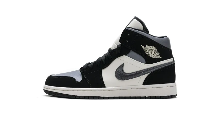 Bstsneaker- Air Jordan 1 Mid Satin Grey Toe 852542-011  