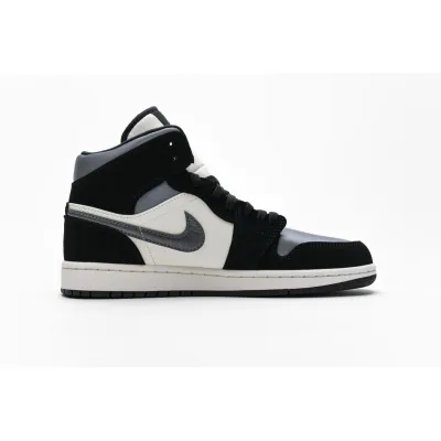  Air Jordan 1 Mid Satin Grey Toe 852542-011   02