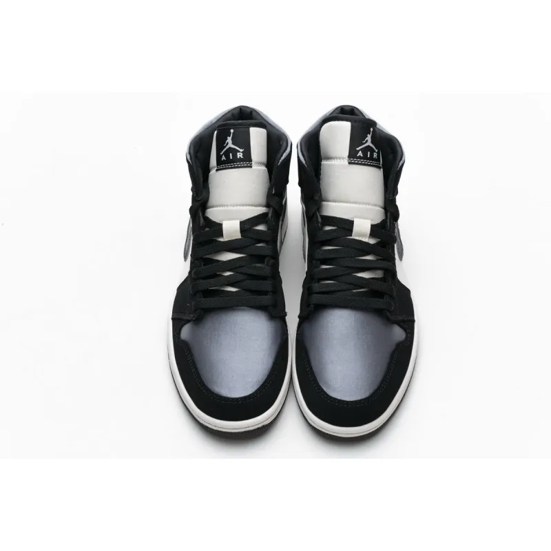 Bstsneaker- Air Jordan 1 Mid Satin Grey Toe 852542-011  