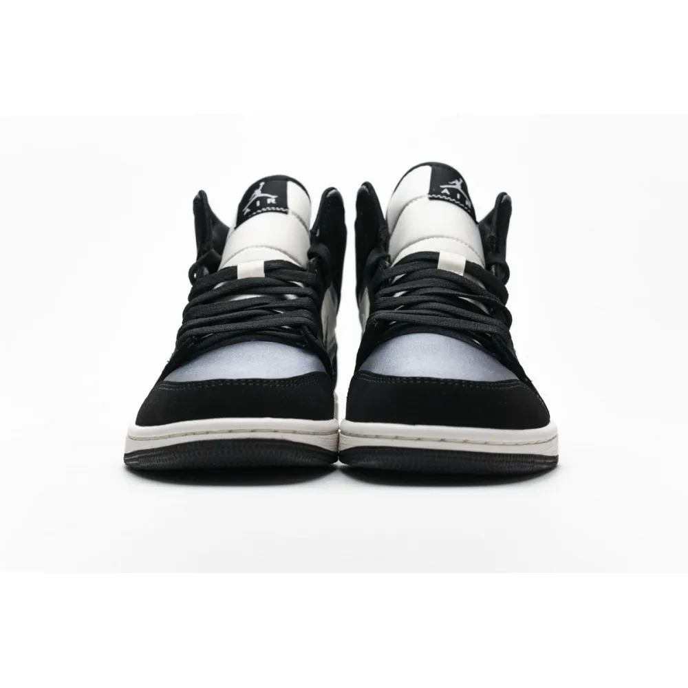 Bstsneaker- Air Jordan 1 Mid Satin Grey Toe 852542-011  