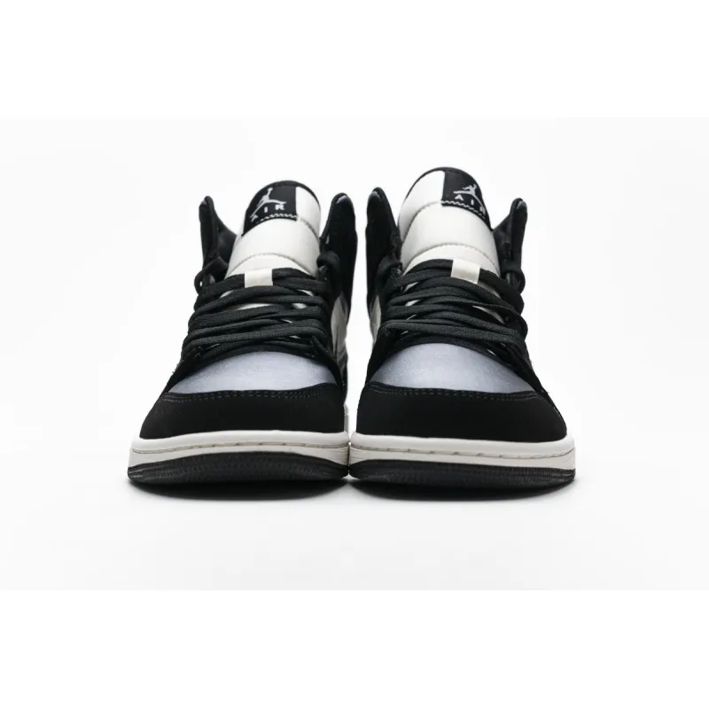 Bstsneaker- Air Jordan 1 Mid Satin Grey Toe 852542-011  