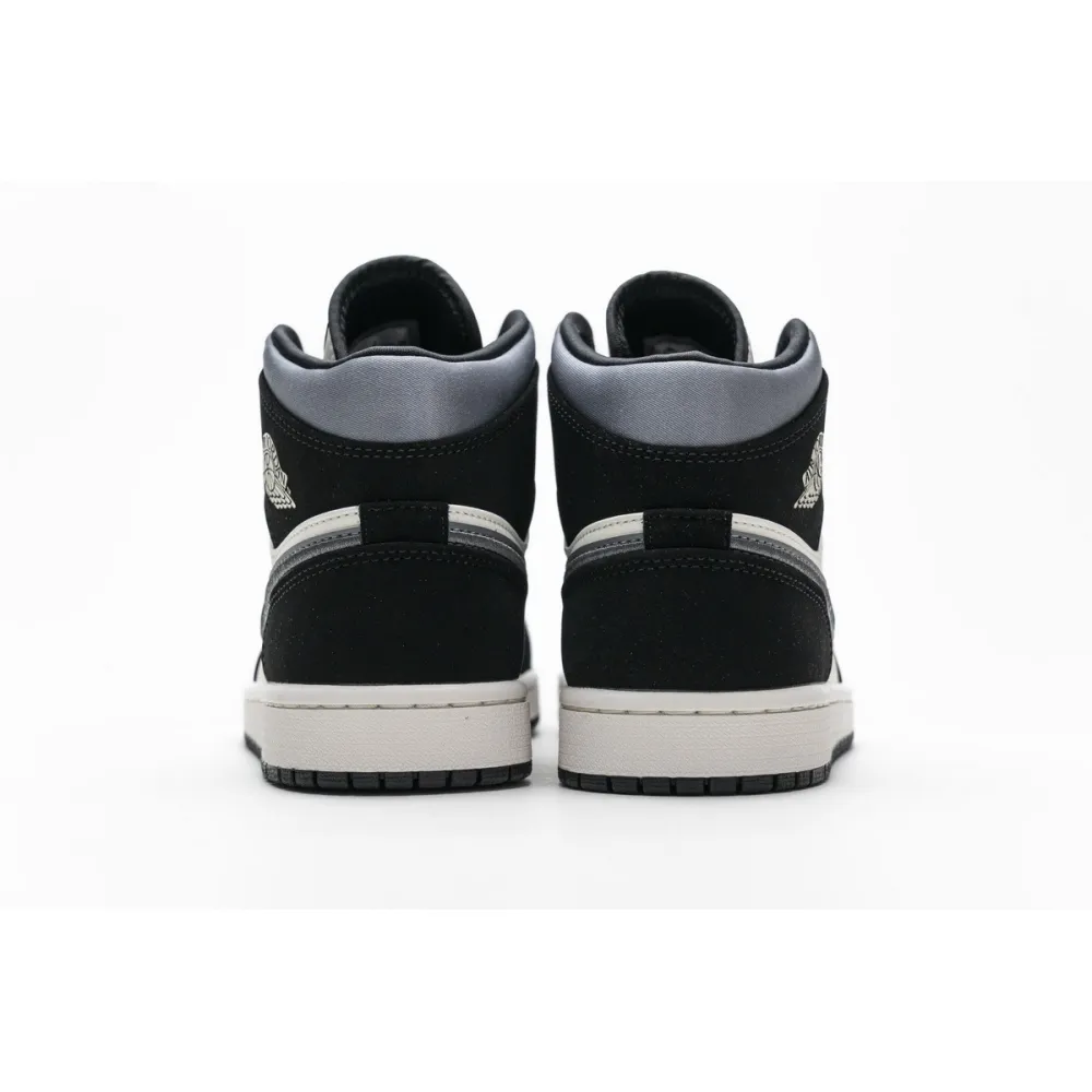 Bstsneaker- Air Jordan 1 Mid Satin Grey Toe 852542-011  