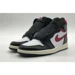  Air Jordan 1 Retro High Black Gym Red 555088-061 