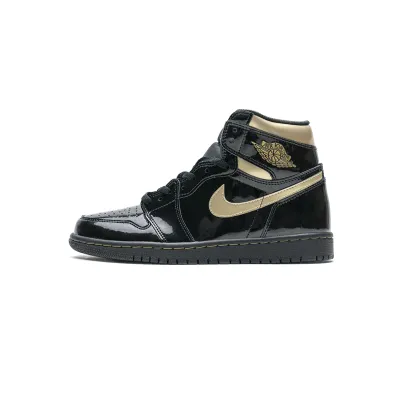  Air Jordan 1 Retro High Black Metallic Gold (2020) 555088-032  01