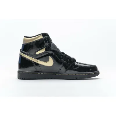  Air Jordan 1 Retro High Black Metallic Gold (2020) 555088-032  02