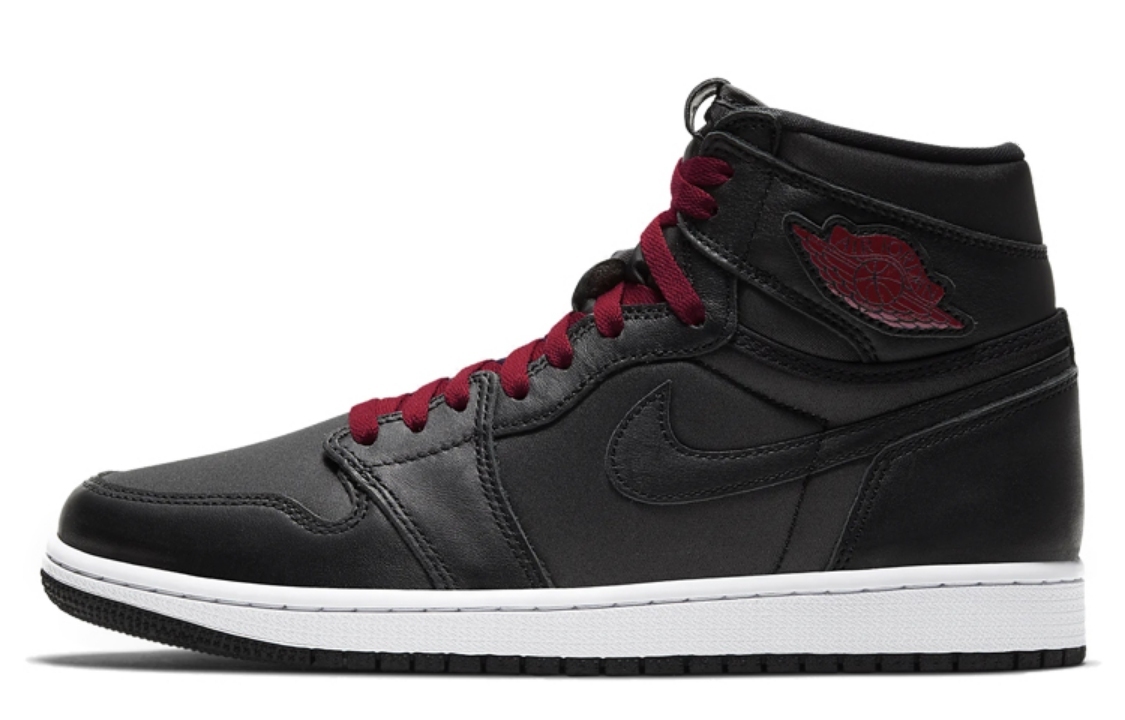 Bstsneaker- Air Jordan 1 Retro High Black Satin Gym Red 555088-060 
