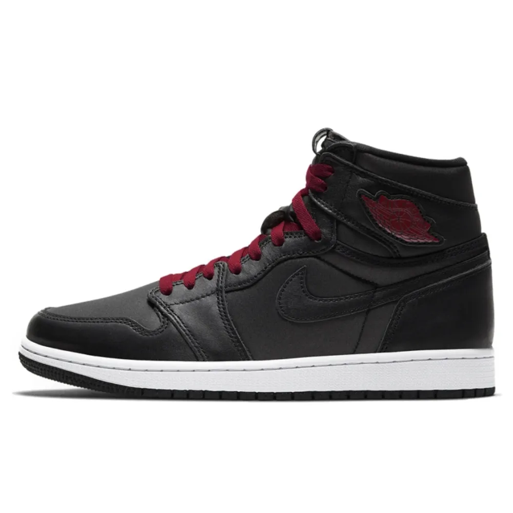 Bstsneaker- Air Jordan 1 Retro High Black Satin Gym Red 555088-060 