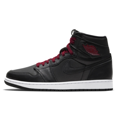 Bstsneaker- Air Jordan 1 Retro High Black Satin Gym Red 555088-060  01