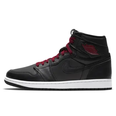  Air Jordan 1 Retro High Black Satin Gym Red 555088-060  01