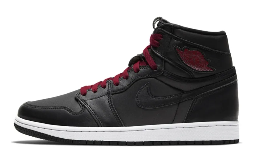 Bstsneaker- Air Jordan 1 Retro High Black Satin Gym Red 555088-060 