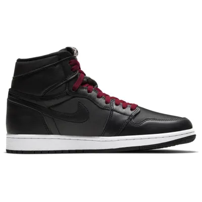  Air Jordan 1 Retro High Black Satin Gym Red 555088-060  02