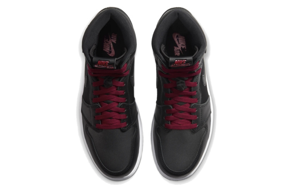 Bstsneaker- Air Jordan 1 Retro High Black Satin Gym Red 555088-060 