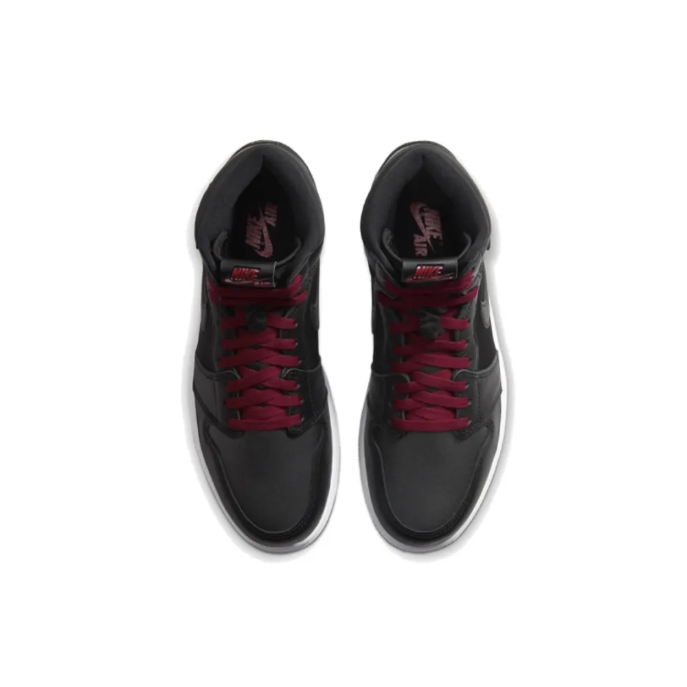 Bstsneaker- Air Jordan 1 Retro High Black Satin Gym Red 555088-060 