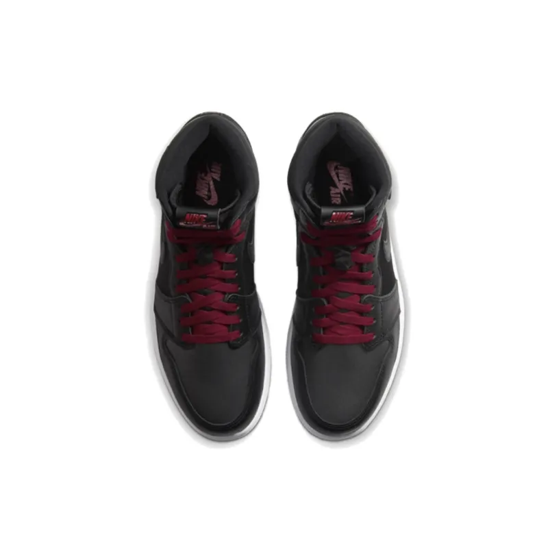 Bstsneaker- Air Jordan 1 Retro High Black Satin Gym Red 555088-060 