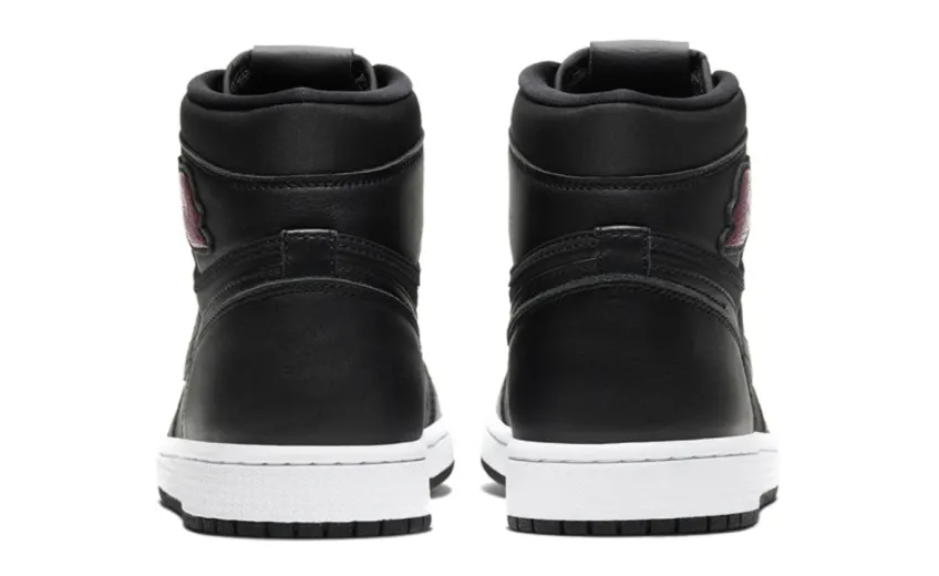 Bstsneaker- Air Jordan 1 Retro High Black Satin Gym Red 555088-060 