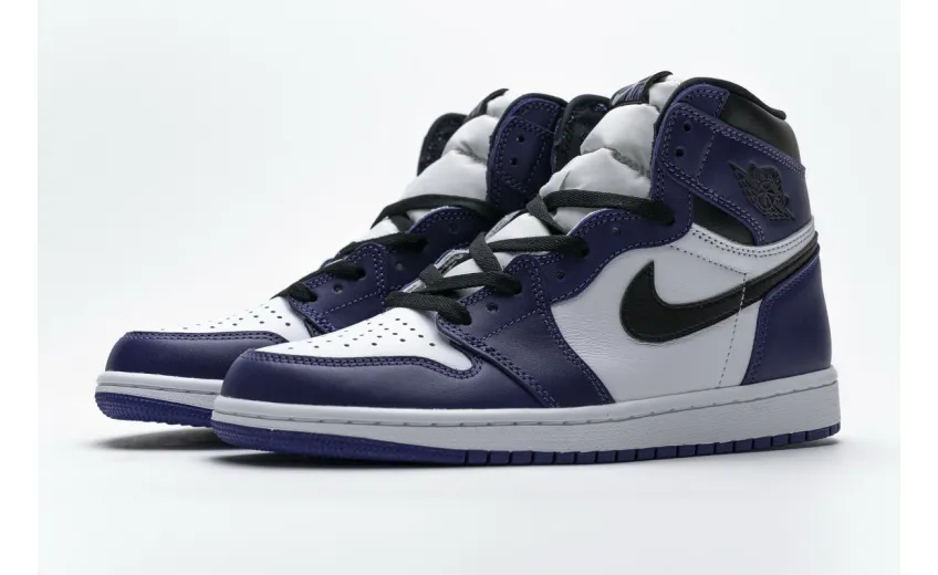 Bstsneaker- Air Jordan 1 Retro High Court Purple White 555088-500 