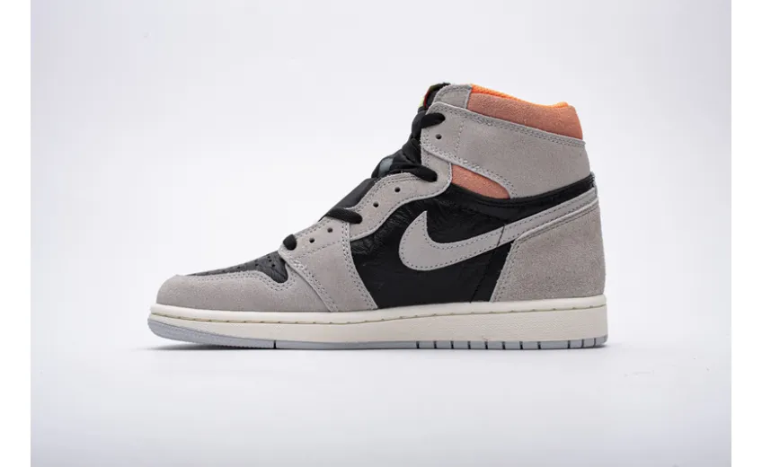 Bstsneaker- Air Jordan 1 Retro High Neutral Grey Hyper Crimson 555088-018 