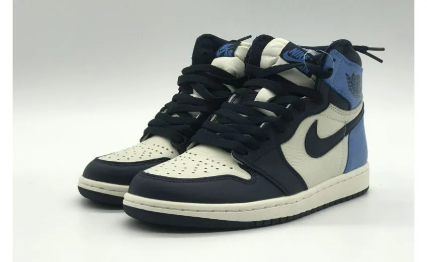 Bstsneaker- Air Jordan 1 Retro High Obsidian UNC 555088-140 