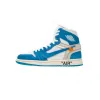 Bstsneaker- Air Jordan 1 Retro High Off-White University Blue AQ0818-148 