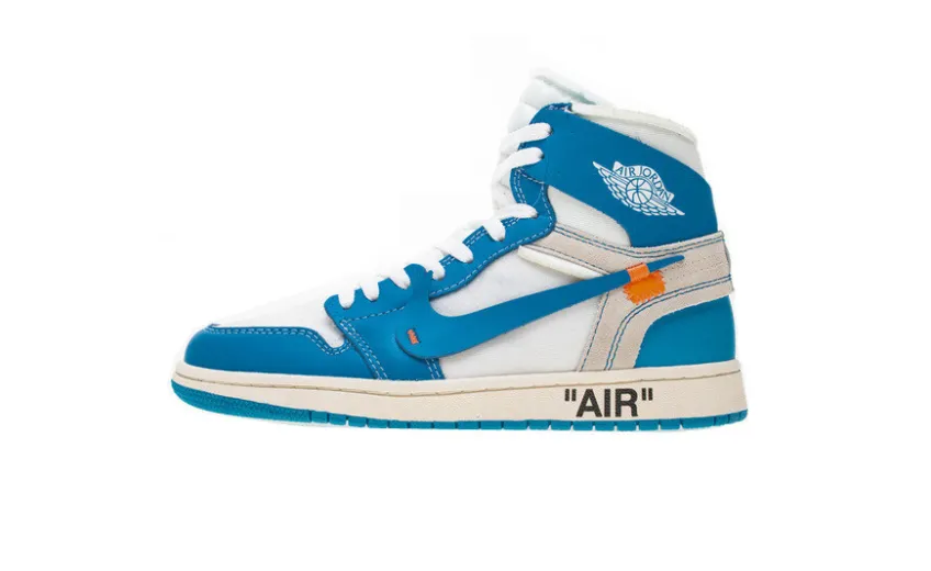 Bstsneaker- Air Jordan 1 Retro High Off-White University Blue AQ0818-148 
