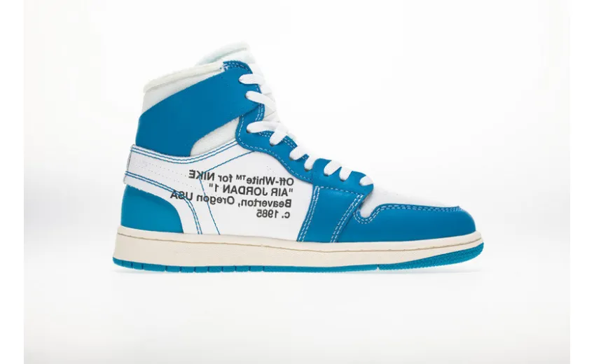 Bstsneaker- Air Jordan 1 Retro High Off-White University Blue AQ0818-148 
