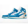 Bstsneaker- Air Jordan 1 Retro High Off-White University Blue AQ0818-148 