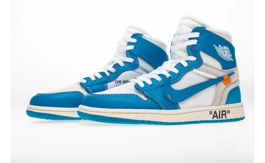 Bstsneaker- Air Jordan 1 Retro High Off-White University Blue AQ0818-148 