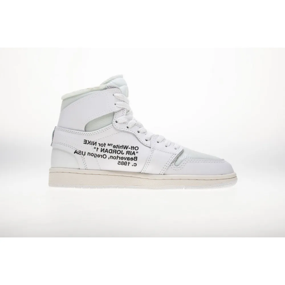 Bstsneaker- Air Jordan 1 Retro High Off-White White AQ0818-100 