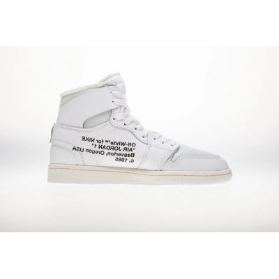 Bstsneaker- Air Jordan 1 Retro High Off-White White AQ0818-100  02