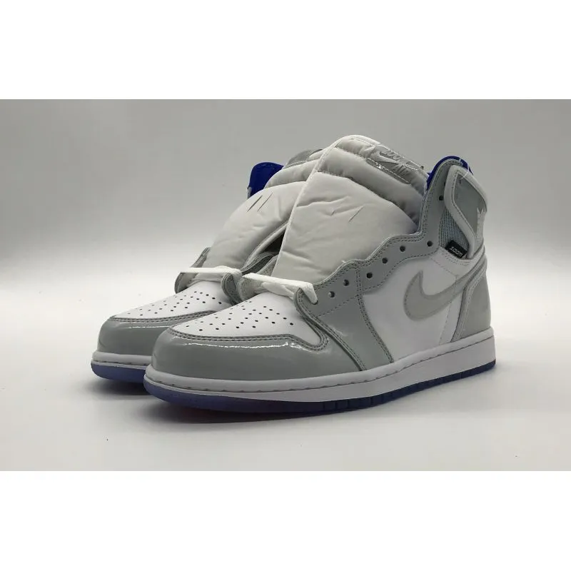 Bstsneaker- Air Jordan 1 Retro High Zoom White Racer Blue CK6637-104 