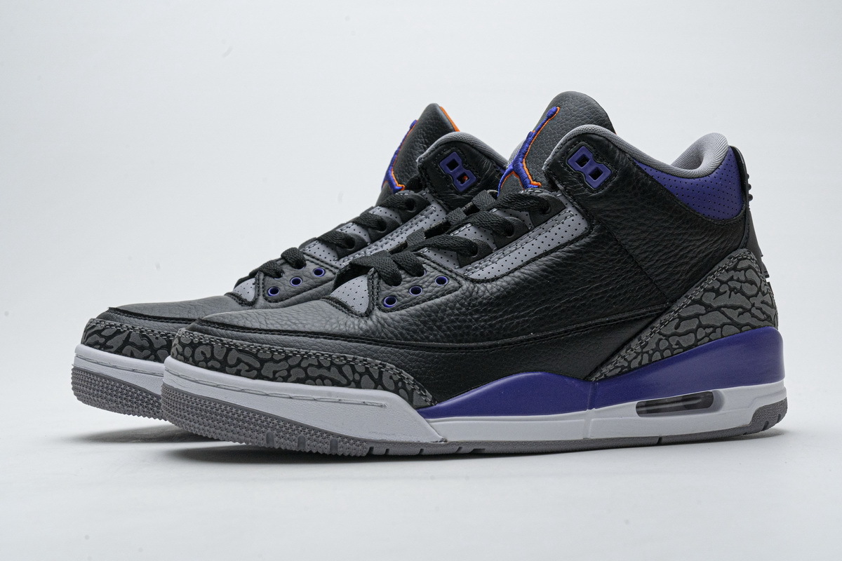 Bstsneaker- Air Jordan 3 Retro Black Court Purple CT8532-050 