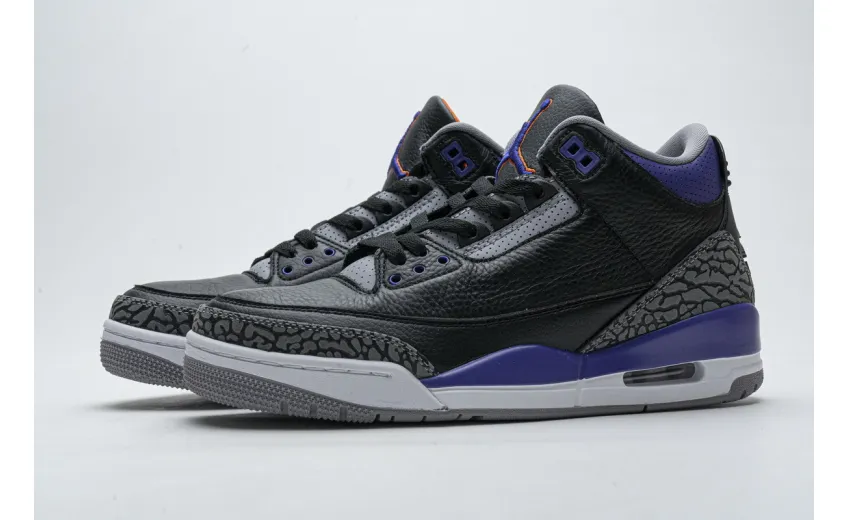 Bstsneaker- Air Jordan 3 Retro Black Court Purple CT8532-050 