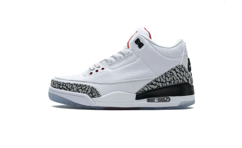  Air Jordan 3 Retro Free Throw Line White Cement 923096-101 