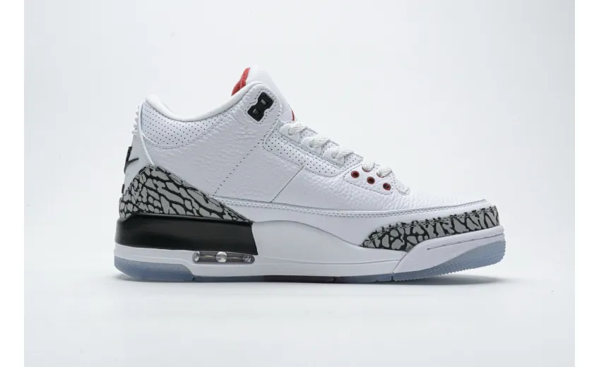  Air Jordan 3 Retro Free Throw Line White Cement 923096-101 