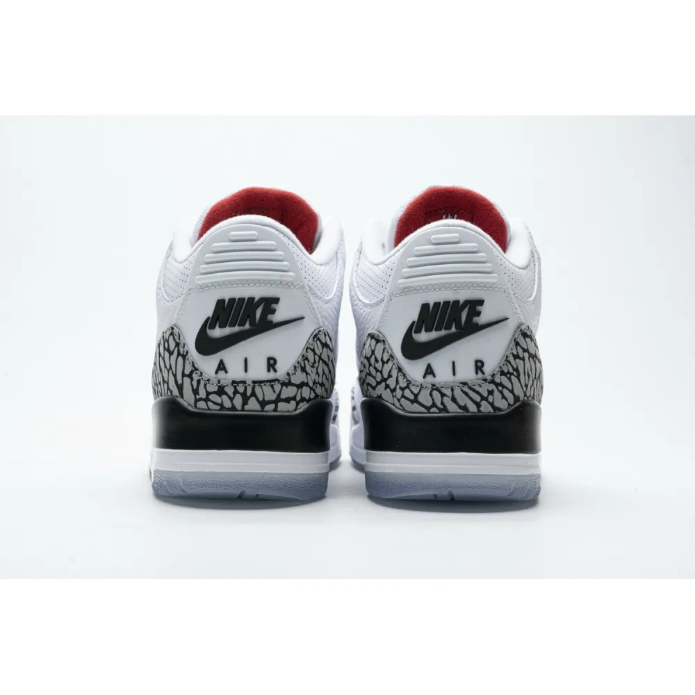  Air Jordan 3 Retro Free Throw Line White Cement 923096-101 